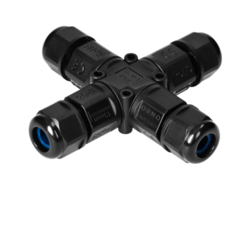 KONEKTOR KABLOWY TYPU X Z SZYBKOZŁĄCZKĄ ORNO OR-AE-13623 ROZDZIELACZ CZTEROKROTNY IP68