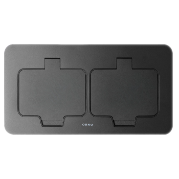 GNIAZDO PODTYNKOWE PODWÓJNE ORNO OR-GM-9047/B 2x 2P+Z CZARNE IP55