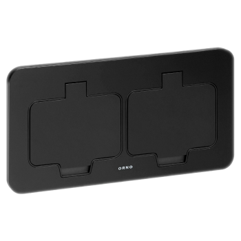 GNIAZDO PODTYNKOWE PODWÓJNE ORNO OR-GM-9047/B 2x 2P+Z CZARNE IP55