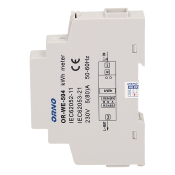 1-FAZOWY WSKAŹNIK ZUŻYCIA ENERGII ELEKTRYCZNEJ ORNO OR-WE-504 80A + PORT RS-485