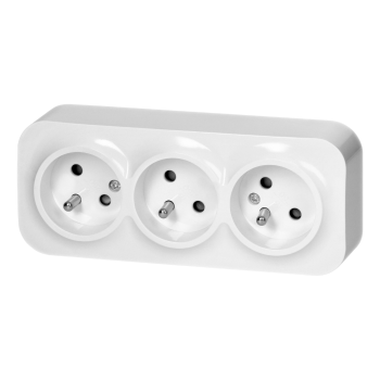 GNIAZDO POTRÓJNE 3x2P+Z ORNO OR-OE-7209/W NATYNKOWE IP20