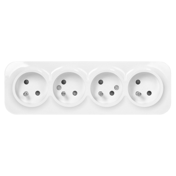 GNIAZDO POCZWÓRNE 4x2P+Z ORNO OR-OE-7210/W/8 NATYNKOWE IP20 8szt