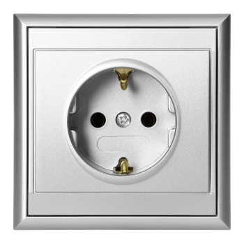 GNIAZDO POJEDYNCZE LUNA 2P+Z SCHUKO ORNO OR-OE-7605(GS)/G PODTYNKOWE IP20 10szt