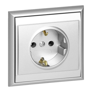GNIAZDO POJEDYNCZE LUNA 2P+Z SCHUKO ORNO OR-OE-7605(GS)/G PODTYNKOWE IP20 10szt