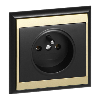 GNIAZDO POJEDYNCZE LUNA 2P+Z ORNO OR-OE-7605/BC PODTYNKOWE IP20 10szt