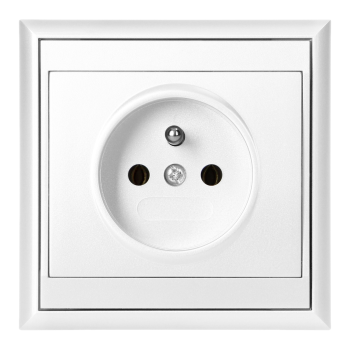 GNIAZDO POJEDYNCZE LUNA 2P+Z ORNO OR-OE-7605/W PODTYNKOWE IP20 10szt