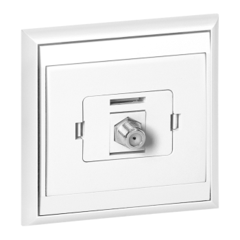 GNIAZDO POJEDYNCZE TYPU F LUNA ORNO OR-OE-7614/W PODTYNKOWE IP20