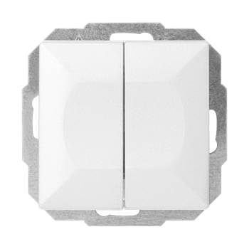ŁĄCZNIK SCHODOWY PODWÓJNY PEARL ORNO OR-OE-7702/2/W PODTYNKOWY IP20