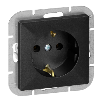 GNIAZDO POJEDYNCZE PEARL ORNO OR-OE-7705(GS)/B SCHUKO PODTYNKOWE IP20 10szt