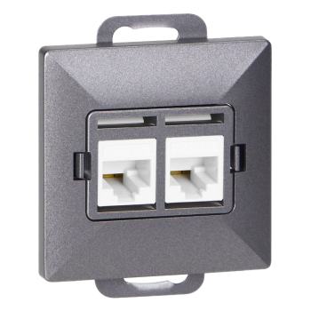GNIAZDO PODWÓJNE 2xRJ45 CAT.5 PEARL ORNO OR-OE-7715/2/A PODTYNKOWE IP20