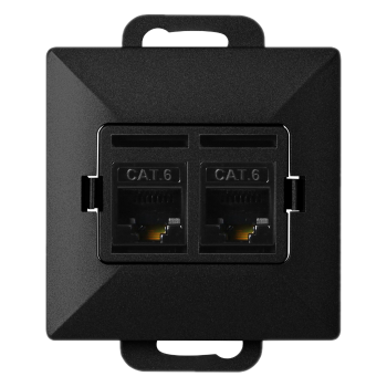 GNIAZDO PODWÓJNE 2xRJ45 CAT.5 PEARL ORNO OR-OE-7715/2/B PODTYNKOWE IP20