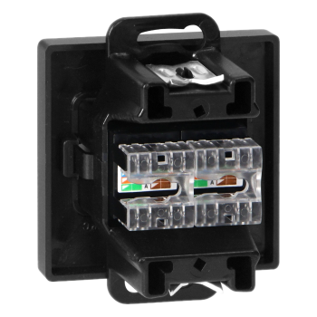 GNIAZDO PODWÓJNE 2xRJ45 CAT.5 PEARL ORNO OR-OE-7715/2/B PODTYNKOWE IP20