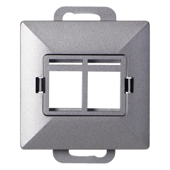 PODWÓJNY ADAPTER RJ45 + PŁYTKA CZOŁOWA PEARL ORNO OR-OE-7717/2/A PODTYNKOWE IP20