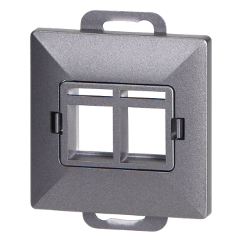 PODWÓJNY ADAPTER RJ45 + PŁYTKA CZOŁOWA PEARL ORNO OR-OE-7717/2/A PODTYNKOWE IP20