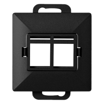 PODWÓJNY ADAPTER RJ45 + PŁYTKA CZOŁOWA PEARL ORNO OR-OE-7717/2/B PODTYNKOWE IP20