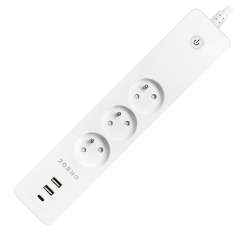 PRZEDŁUŻACZ Z 3 GNIAZDAMI i 3x USB ORNO OR-SH-17520/W Tuya Smart Wi-Fi