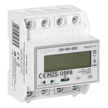 3-FAZOWY LICZNIK ENERGII ORNO OR-WE-530 WIELOTARYFOWY MID NA SZYNĘ DIN RS485