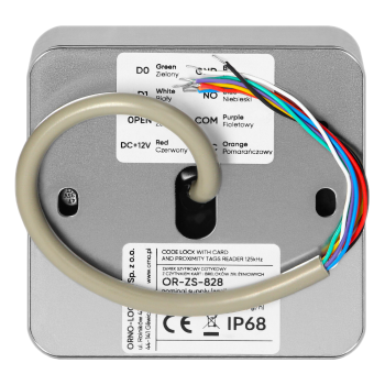 ZAMEK SZYFROWY DOTYKOWY WIFI ORNO OR-ZS-828 IP68 TUYA CZYTNIK RFID