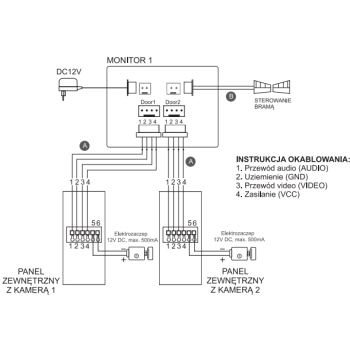 ZESTAW WIDEODOMOFONOWY Vibell Lira VI-VID-RO-1077 4,3