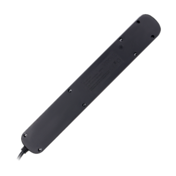 LISTWA PRZECIWPRZEPIĘCIOWA Virone PS-6/B/1,5M 5 GNIAZD + 2x USB PŁASKA WTYCZKA