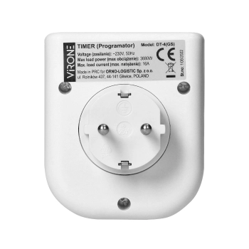 ELEKTRONICZNY PROGRAMATOR CZASOWY VIRONE DT-4(GS) SCHUKO