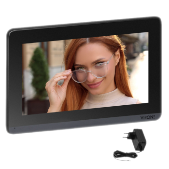 ZESTAW WIDEODOMOFONOWY BEZPRZEWODOWY SINNI VIRONE VDP-76/B WiFi Aplikacja FullHD