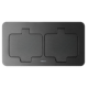 GNIAZDO PODTYNKOWE PODWÓJNE ORNO OR-GM-9047/B 2x 2P+Z CZARNE IP55