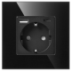 POJEDYNCZE GNIAZDO 2P+Z SCHUKO ORNO OR-AE-13308(GS)/B 2x USB PODTYNKOWY IP20