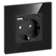 POJEDYNCZE GNIAZDO 2P+Z SCHUKO ORNO OR-AE-13308(GS)/B 2x USB PODTYNKOWY IP20