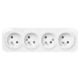 GNIAZDO POCZWÓRNE 4x2P+Z ORNO OR-OE-7210/W/8 NATYNKOWE IP20 8szt