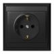 GNIAZDO POJEDYNCZE LUNA 2P+Z SCHUKO ORNO OR-OE-7605(GS)/B PODTYNKOWE IP20 10szt