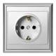 GNIAZDO POJEDYNCZE LUNA 2P+Z SCHUKO ORNO OR-OE-7605(GS)/G PODTYNKOWE IP20 10szt