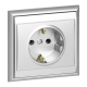 GNIAZDO POJEDYNCZE LUNA 2P+Z SCHUKO ORNO OR-OE-7605(GS)/G PODTYNKOWE IP20 10szt