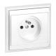 GNIAZDO POJEDYNCZE LUNA 2P+Z ORNO OR-OE-7605/W PODTYNKOWE IP20 10szt