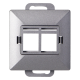 PODWÓJNY ADAPTER RJ45 + PŁYTKA CZOŁOWA PEARL ORNO OR-OE-7717/2/A PODTYNKOWE IP20