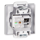 POJEDYNCZE GNIAZDO RJ45 + GNIAZDO TYPU F PEARL ORNO OR-OE-7718/A PODTYNKOWE IP20