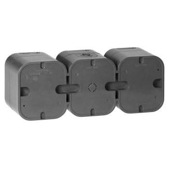 GNIAZDO POTRÓJNE Z KLAPKĄ NATYNKOWE OR-OE-7809/G ORNO  3x2P+Z IP54 5szt