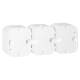 GNIAZDO POTRÓJNE Z KLAPKĄ NATYNKOWE OR-OE-7809/W ORNO  3x2P+Z IP54 5szt